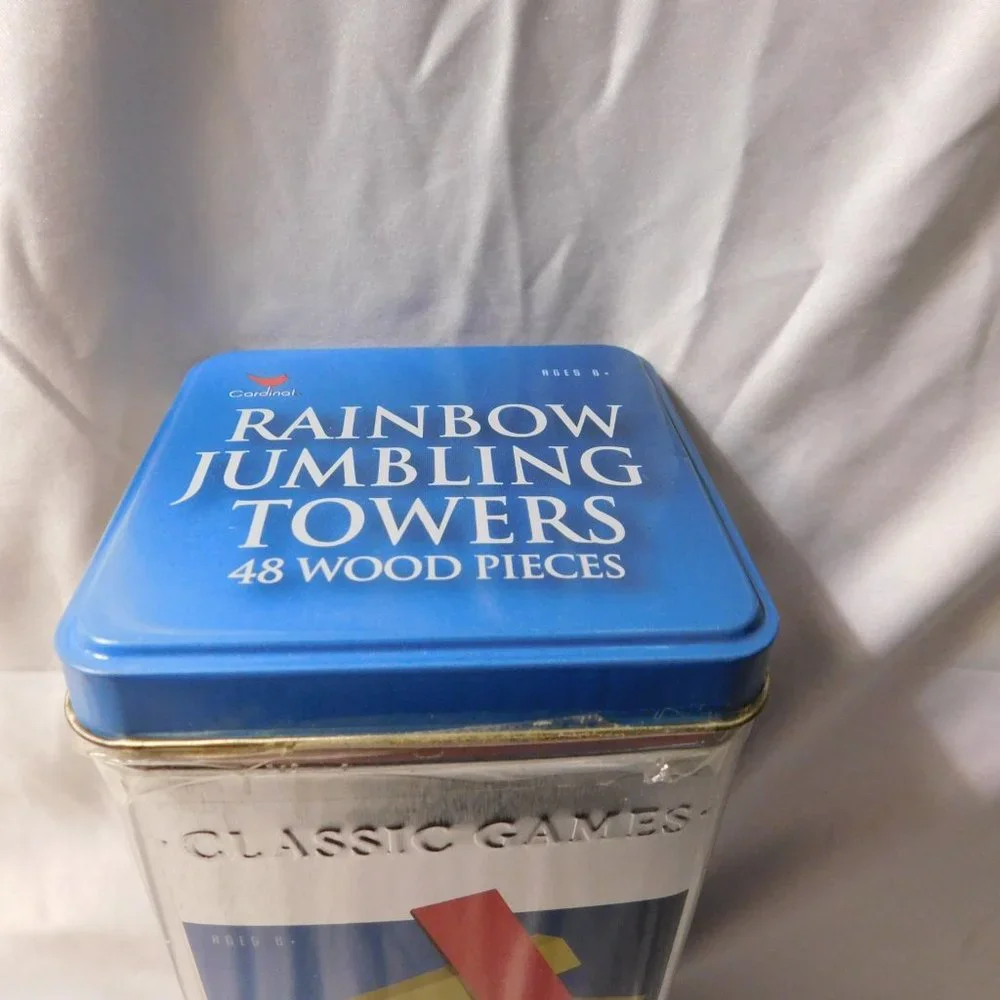 Cardinal Rainbow Jumbling Towers 48 Wood Pieces Game